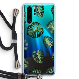 CaseCompany Tropische bladeren: Huawei P30 Pro Transparant Hoesje met koord