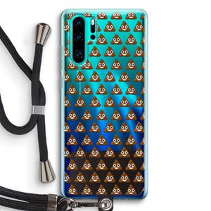 CaseCompany Poop emoji: Huawei P30 Pro Transparant Hoesje met koord