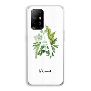 CaseCompany Green Brush: Oppo A95 5G Transparant Hoesje
