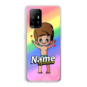 CaseCompany Chibi Maker man: Oppo A95 5G Transparant Hoesje