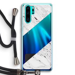 CaseCompany Biggest stripe: Huawei P30 Pro Transparant Hoesje met koord