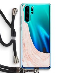 CaseCompany Peach bath: Huawei P30 Pro Transparant Hoesje met koord