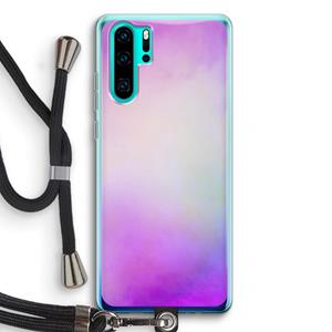 CaseCompany Clouds pastel: Huawei P30 Pro Transparant Hoesje met koord