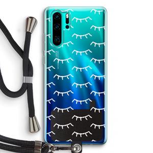 CaseCompany Wimpers: Huawei P30 Pro Transparant Hoesje met koord