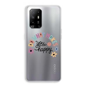 CaseCompany Happy days: Oppo A95 5G Transparant Hoesje