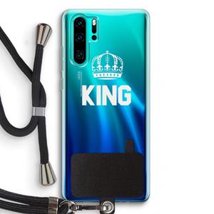 CaseCompany King zwart: Huawei P30 Pro Transparant Hoesje met koord