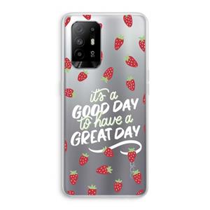 CaseCompany Don't forget to have a great day: Oppo A95 5G Transparant Hoesje