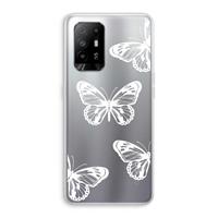 CaseCompany White butterfly: Oppo A95 5G Transparant Hoesje