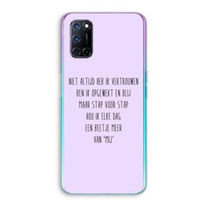 CaseCompany Zelfvertrouwen: Oppo A92 Transparant Hoesje
