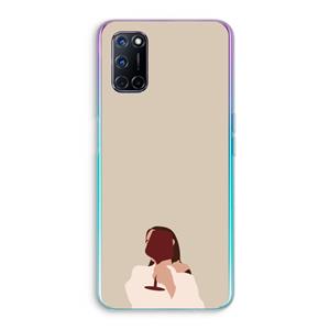 CaseCompany I drink wine: Oppo A92 Transparant Hoesje