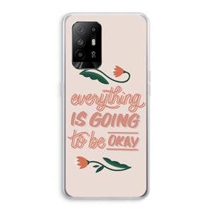 CaseCompany Optimistic flower girl: Oppo A95 5G Transparant Hoesje