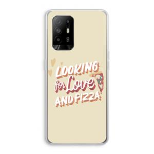 CaseCompany Pizza is the answer: Oppo A95 5G Transparant Hoesje