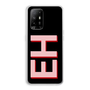 CaseCompany Monogram: Oppo A95 5G Transparant Hoesje