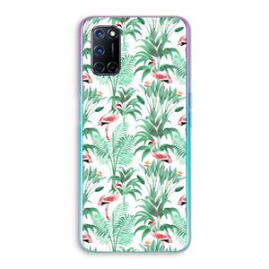 CaseCompany Flamingo bladeren: Oppo A92 Transparant Hoesje