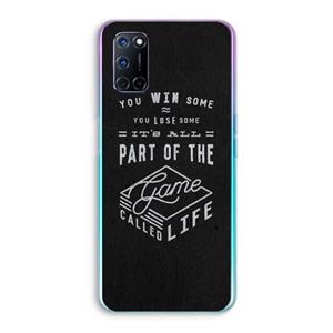 CaseCompany Life: Oppo A92 Transparant Hoesje
