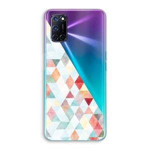 CaseCompany Gekleurde driehoekjes pastel: Oppo A92 Transparant Hoesje