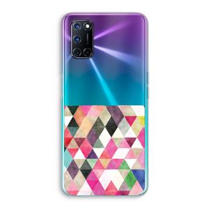 CaseCompany Gekleurde driehoekjes: Oppo A92 Transparant Hoesje
