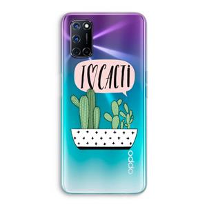 CaseCompany I love cacti: Oppo A92 Transparant Hoesje