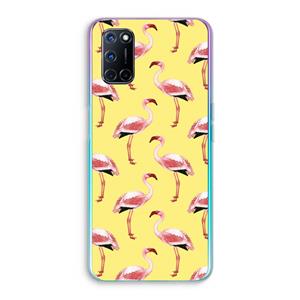 CaseCompany Flamingo's geel: Oppo A92 Transparant Hoesje