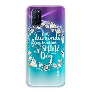 CaseCompany Diamonds: Oppo A92 Transparant Hoesje