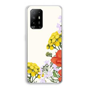 CaseCompany Wilde bloemen: Oppo A95 5G Transparant Hoesje