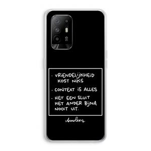 CaseCompany Mijn Motto's: Oppo A95 5G Transparant Hoesje