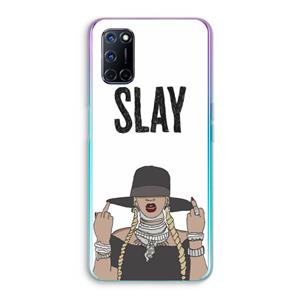CaseCompany Slay All Day: Oppo A92 Transparant Hoesje