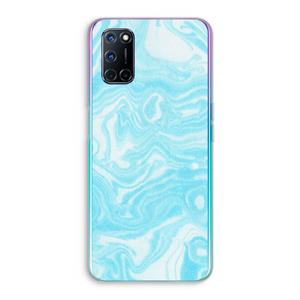 CaseCompany Waterverf blauw: Oppo A92 Transparant Hoesje