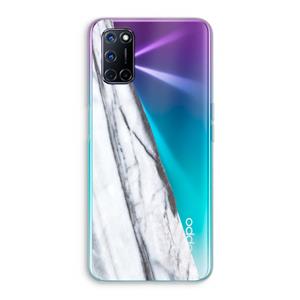 CaseCompany Gestreepte marmer: Oppo A92 Transparant Hoesje
