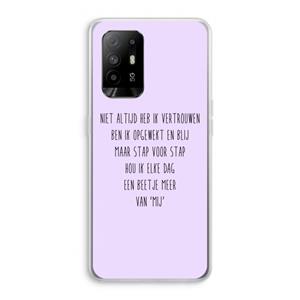 CaseCompany Zelfvertrouwen: Oppo A95 5G Transparant Hoesje