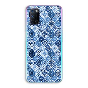 CaseCompany Blauw motief: Oppo A92 Transparant Hoesje