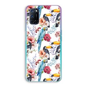 CaseCompany Bloemen tukan: Oppo A92 Transparant Hoesje