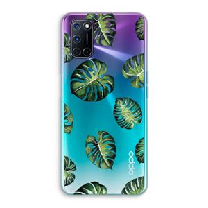 CaseCompany Tropische bladeren: Oppo A92 Transparant Hoesje