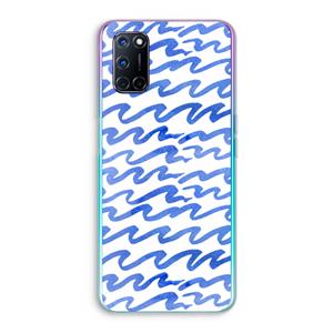 CaseCompany Blauwe golven: Oppo A92 Transparant Hoesje