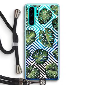 CaseCompany Geometrische jungle: Huawei P30 Pro Transparant Hoesje met koord