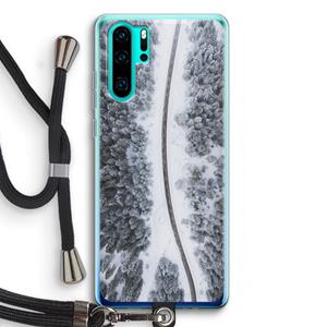 CaseCompany Snøfall: Huawei P30 Pro Transparant Hoesje met koord