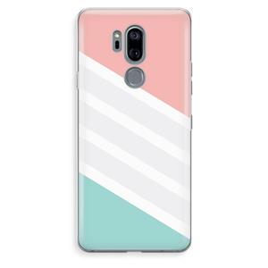 CaseCompany Strepen pastel: LG G7 Thinq Transparant Hoesje