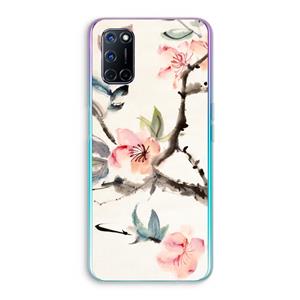CaseCompany Japanse bloemen: Oppo A92 Transparant Hoesje