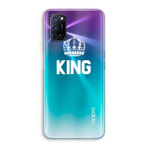CaseCompany King zwart: Oppo A92 Transparant Hoesje