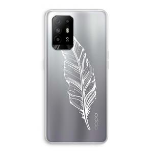 CaseCompany Pluim: Oppo A95 5G Transparant Hoesje