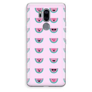 CaseCompany Smiley watermeloenprint: LG G7 Thinq Transparant Hoesje