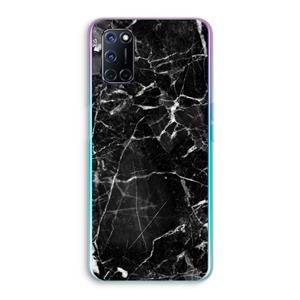 CaseCompany Zwart Marmer 2: Oppo A92 Transparant Hoesje