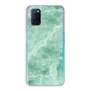 CaseCompany Groen marmer: Oppo A92 Transparant Hoesje