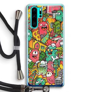 CaseCompany Vexx City: Huawei P30 Pro Transparant Hoesje met koord