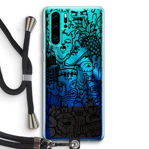 CaseCompany Vexx Black Mixtape: Huawei P30 Pro Transparant Hoesje met koord