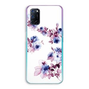 CaseCompany Waterverf bloemen: Oppo A92 Transparant Hoesje
