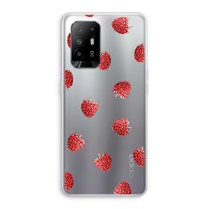 CaseCompany Framboosjes: Oppo A95 5G Transparant Hoesje