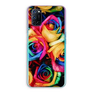 CaseCompany Neon bloemen: Oppo A92 Transparant Hoesje