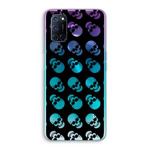CaseCompany Musketon Skulls: Oppo A92 Transparant Hoesje
