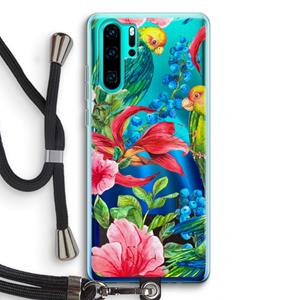 CaseCompany Papegaaien: Huawei P30 Pro Transparant Hoesje met koord